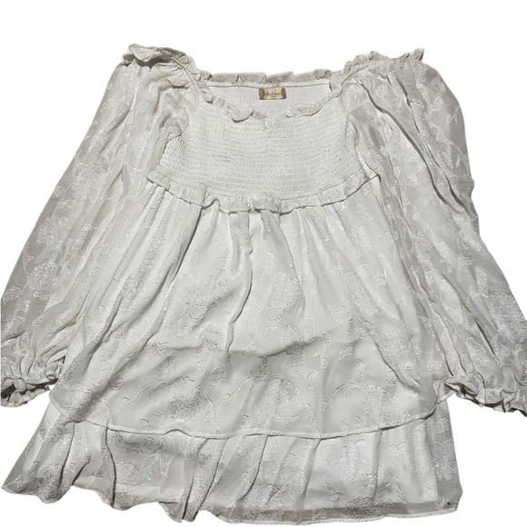 Altar'd State White Dress with Floral Lace Detail - Picture 5 of 7